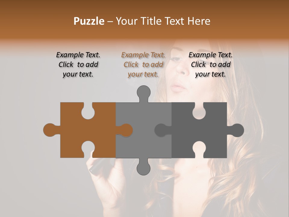 Sensual Suit Cigarette PowerPoint Template