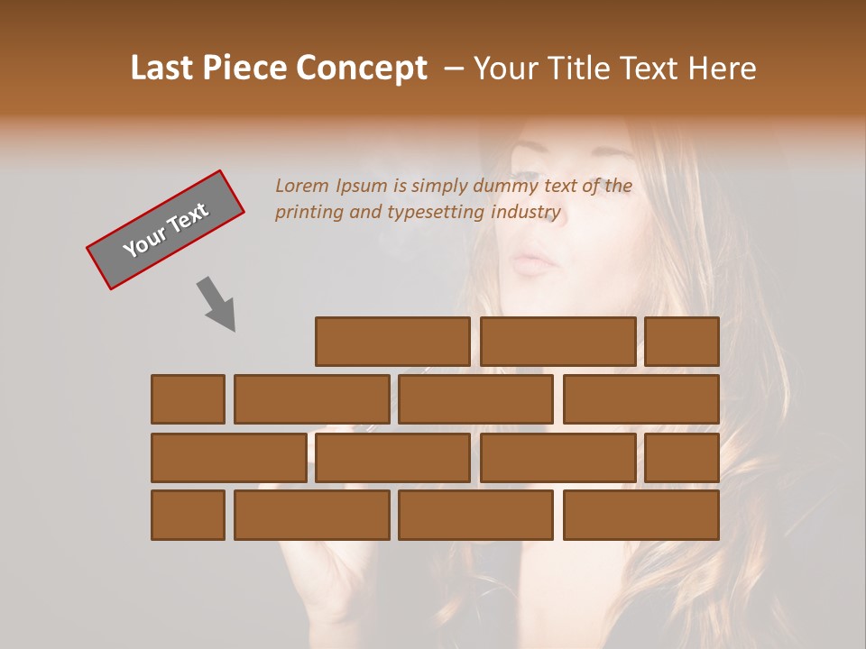 Sensual Suit Cigarette PowerPoint Template