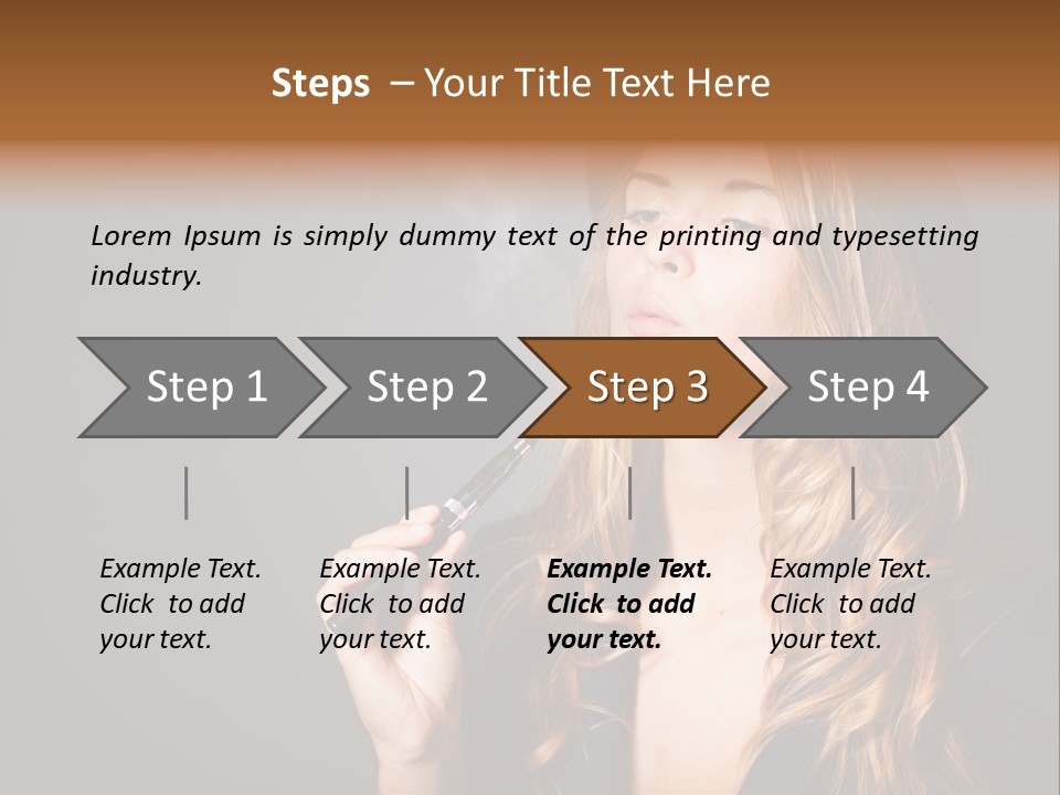 Sensual Suit Cigarette PowerPoint Template