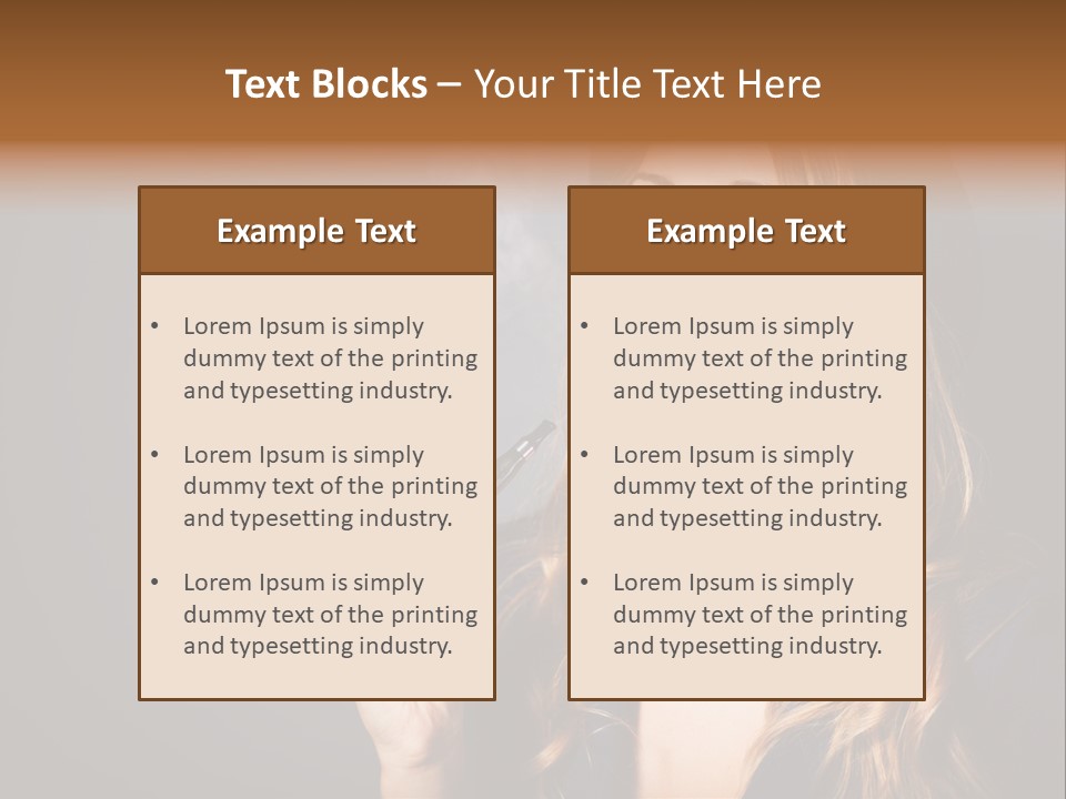 Sensual Suit Cigarette PowerPoint Template