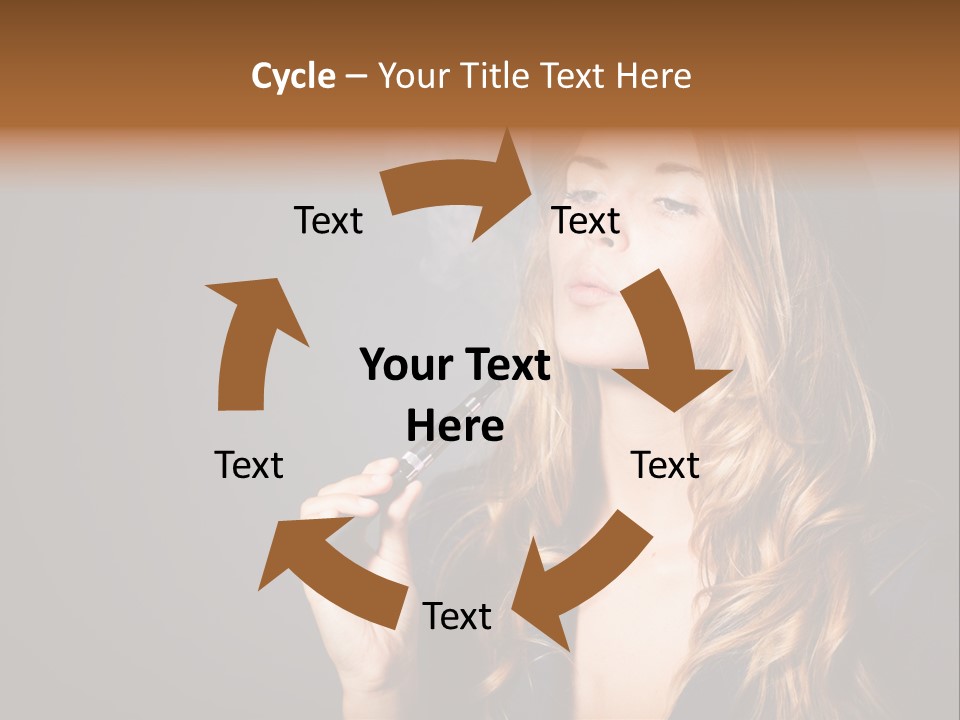 Sensual Suit Cigarette PowerPoint Template