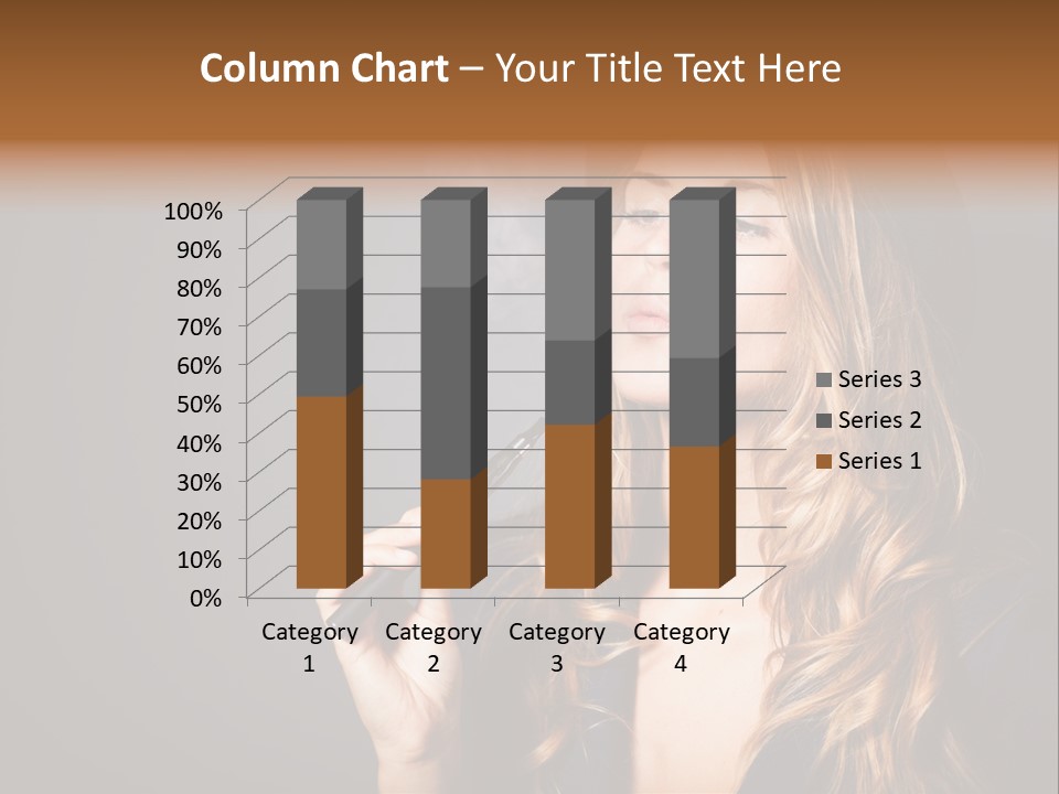 Sensual Suit Cigarette PowerPoint Template