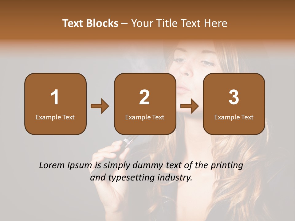 Sensual Suit Cigarette PowerPoint Template