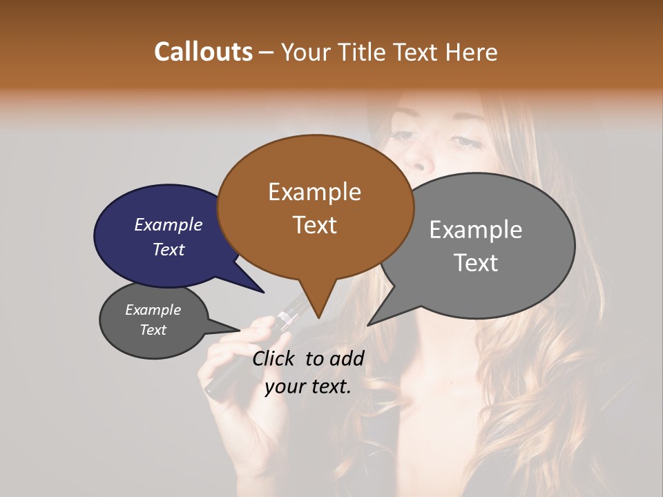 Sensual Suit Cigarette PowerPoint Template