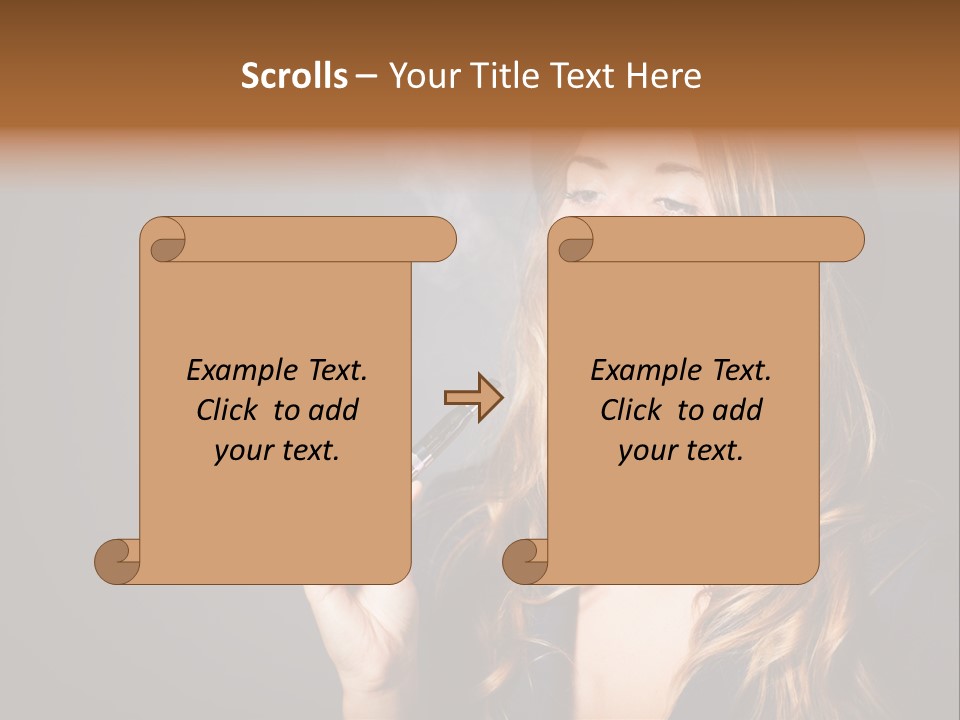 Sensual Suit Cigarette PowerPoint Template