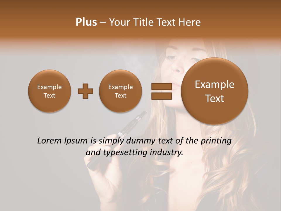 Sensual Suit Cigarette PowerPoint Template