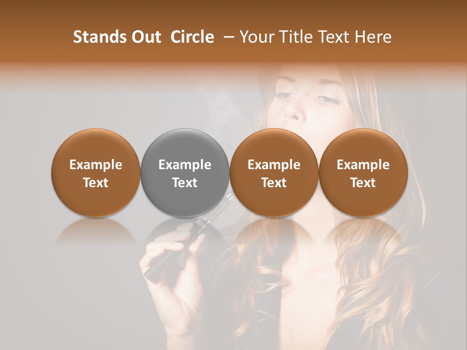 Sensual Suit Cigarette PowerPoint Template