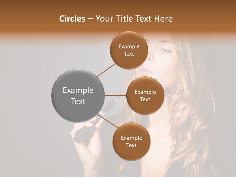 Sensual Suit Cigarette PowerPoint Template