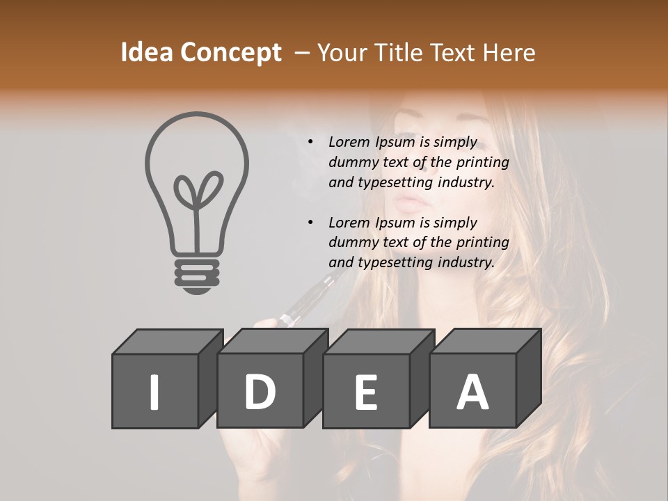 Sensual Suit Cigarette PowerPoint Template