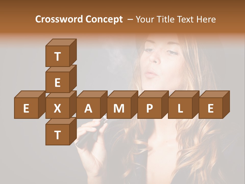 Sensual Suit Cigarette PowerPoint Template