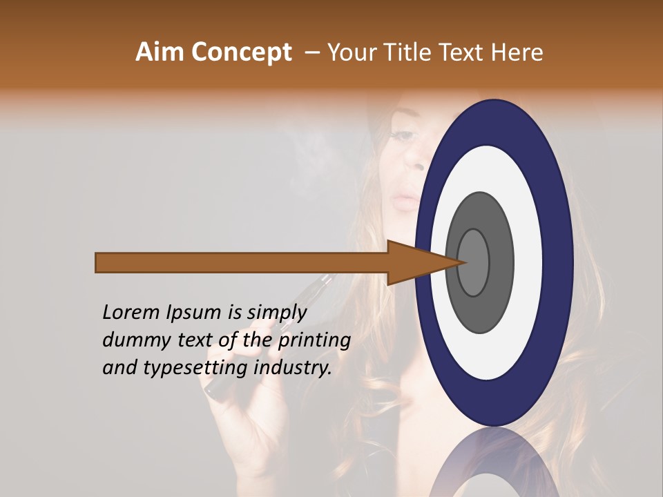 Sensual Suit Cigarette PowerPoint Template