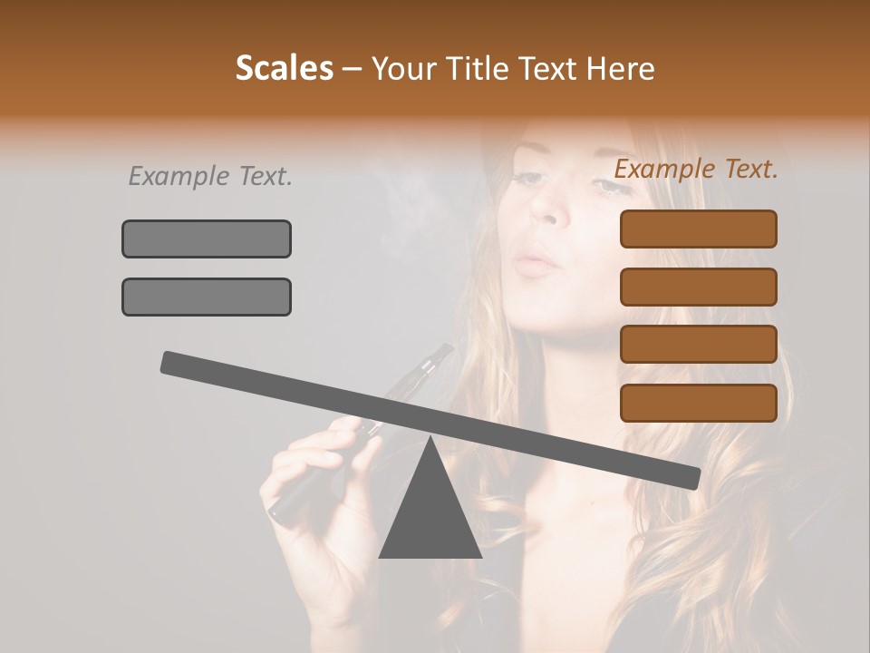 Sensual Suit Cigarette PowerPoint Template