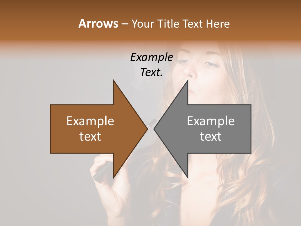 Sensual Suit Cigarette PowerPoint Template