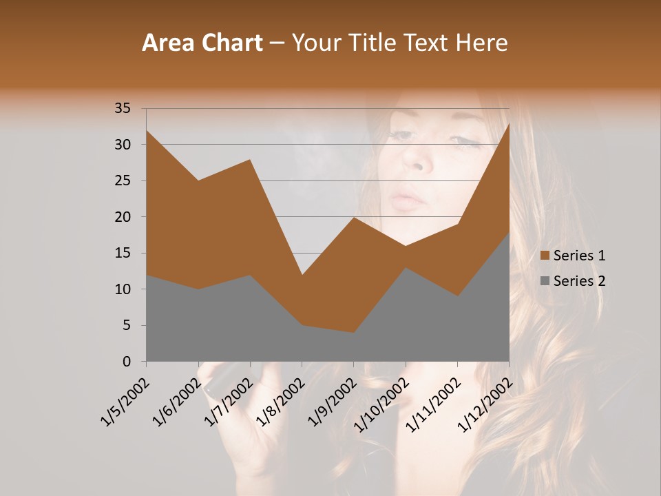 Sensual Suit Cigarette PowerPoint Template