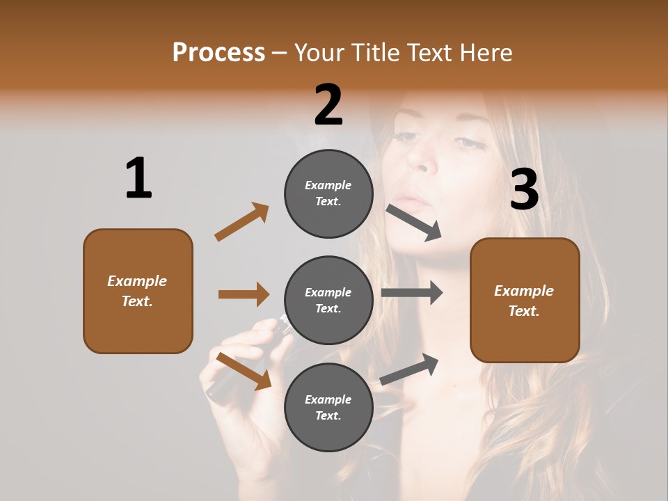 Sensual Suit Cigarette PowerPoint Template