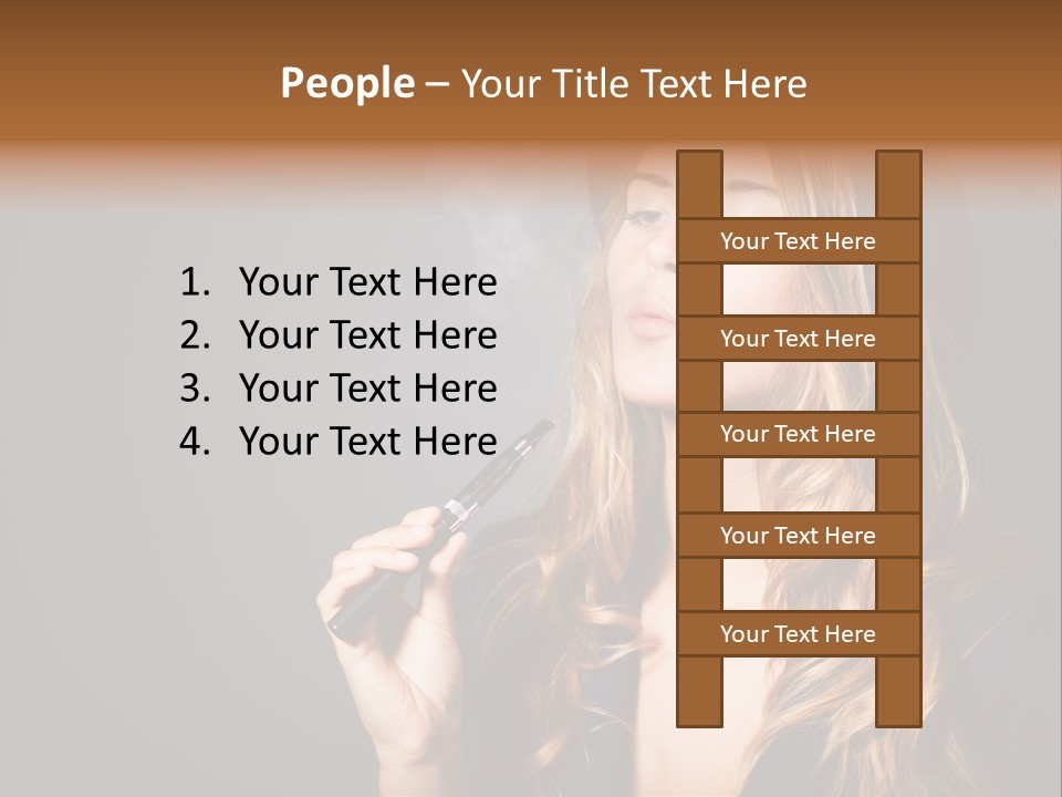 Sensual Suit Cigarette PowerPoint Template