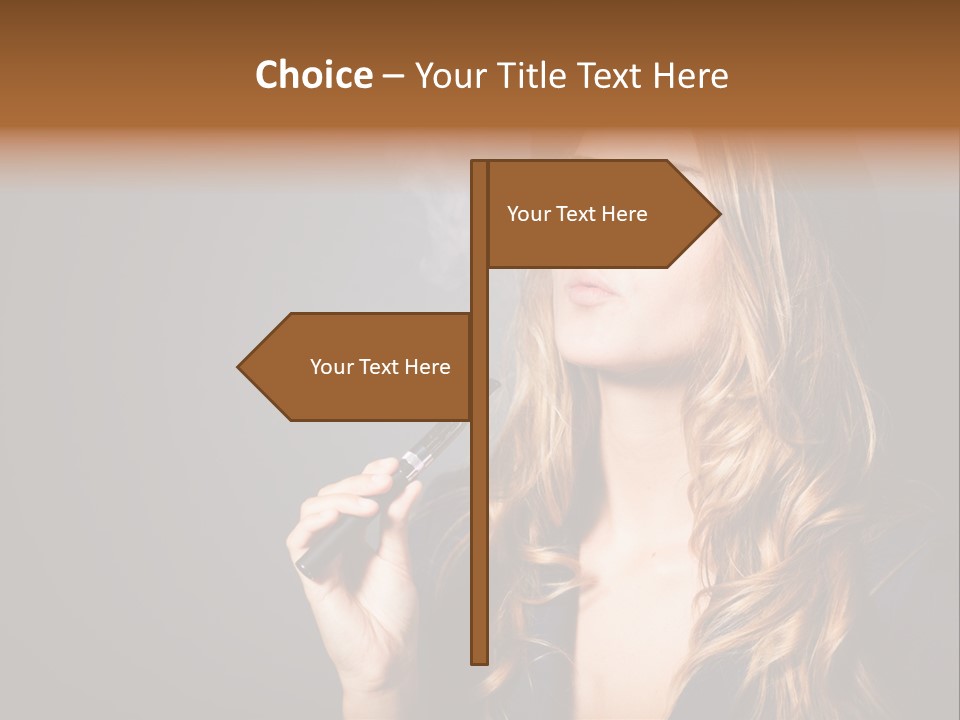 Sensual Suit Cigarette PowerPoint Template