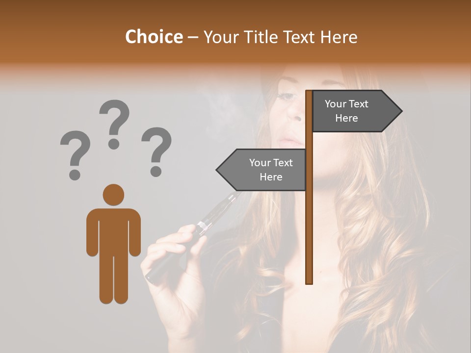 Sensual Suit Cigarette PowerPoint Template