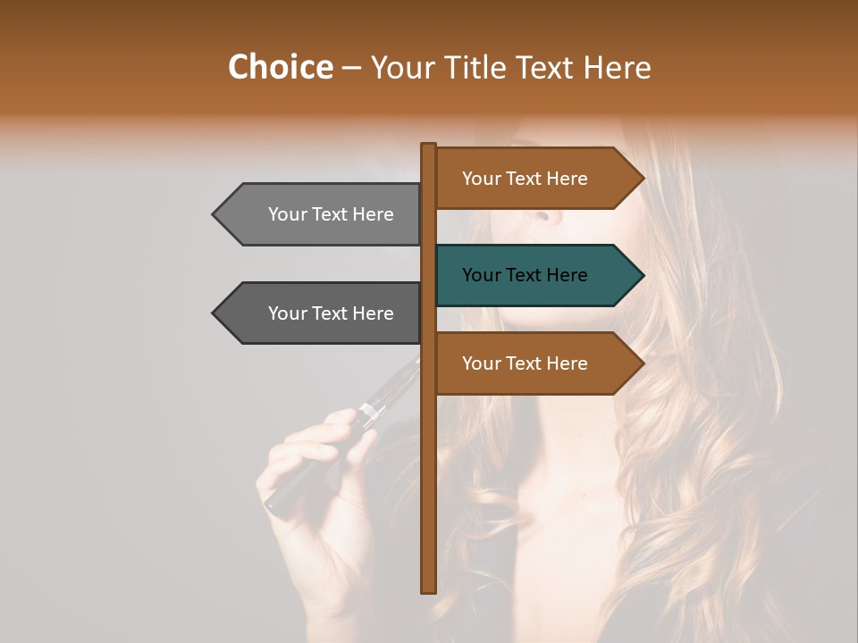 Sensual Suit Cigarette PowerPoint Template