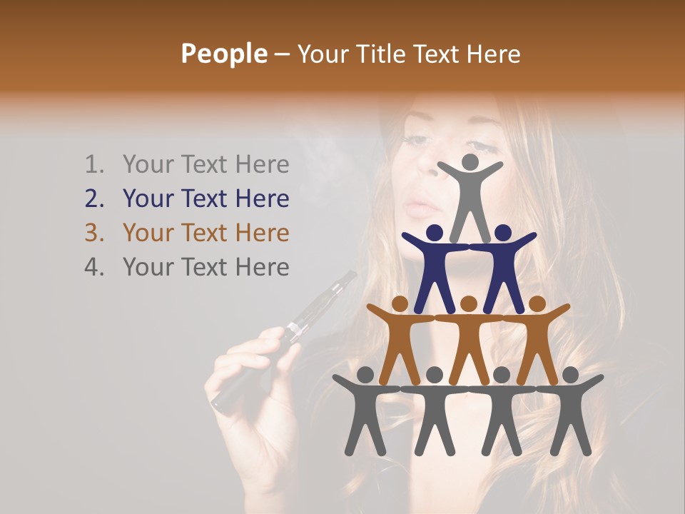 Sensual Suit Cigarette PowerPoint Template