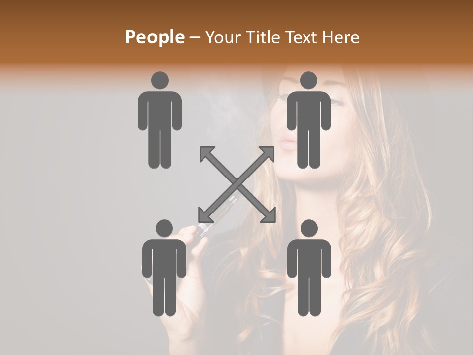 Sensual Suit Cigarette PowerPoint Template