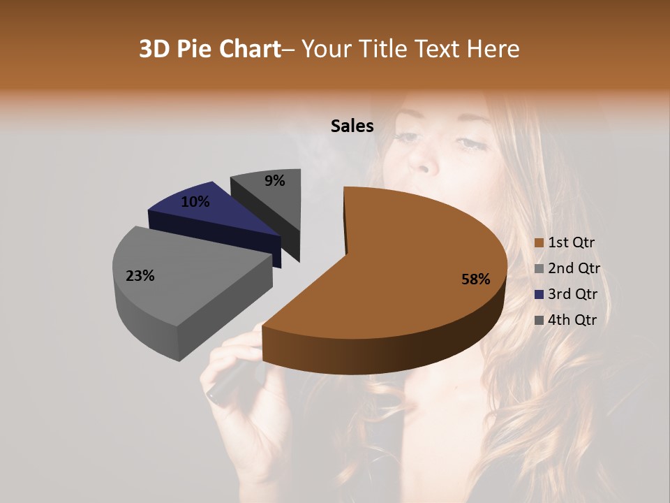 Sensual Suit Cigarette PowerPoint Template
