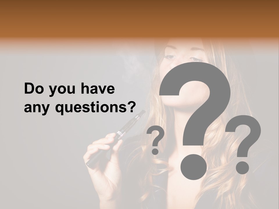 Sensual Suit Cigarette PowerPoint Template