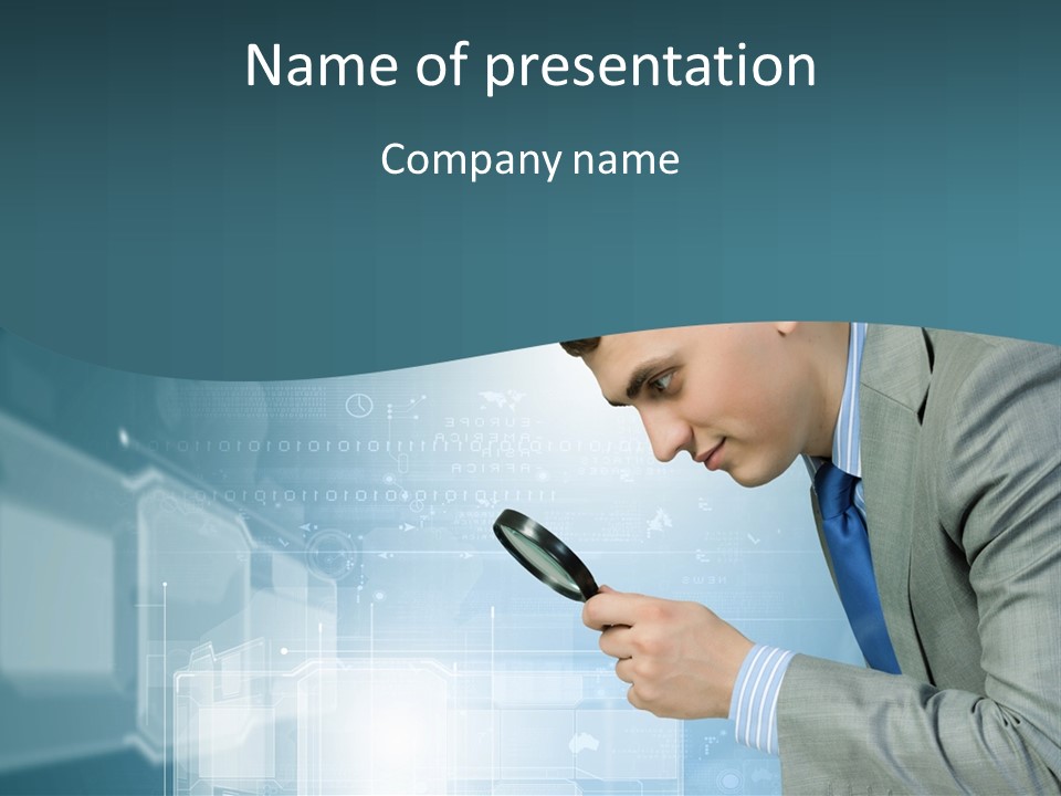 Communication Corporate Man PowerPoint Template