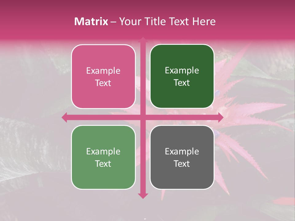 Pink Garden Plant PowerPoint Template