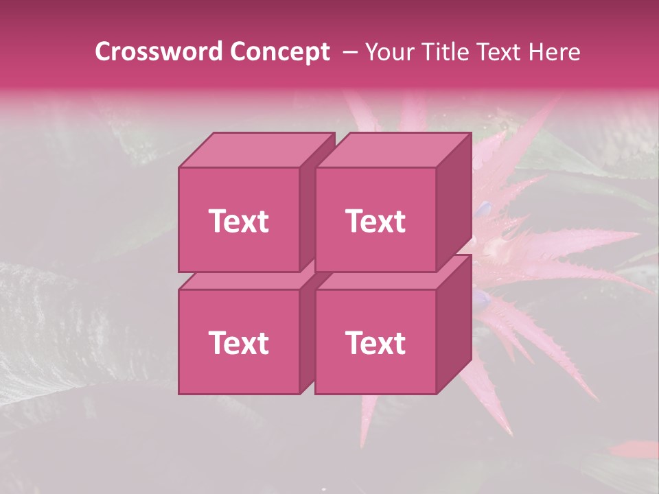 Pink Garden Plant PowerPoint Template