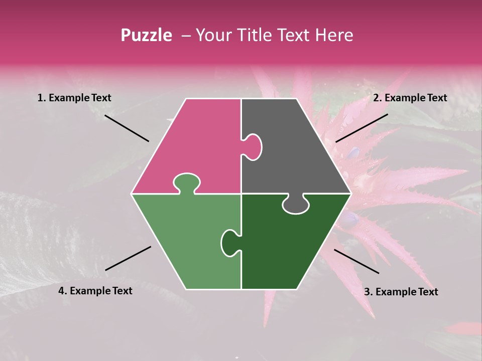Pink Garden Plant PowerPoint Template