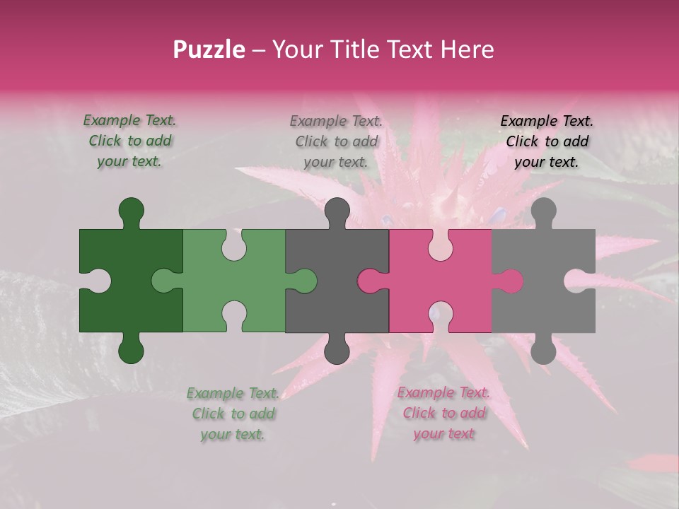 Pink Garden Plant PowerPoint Template