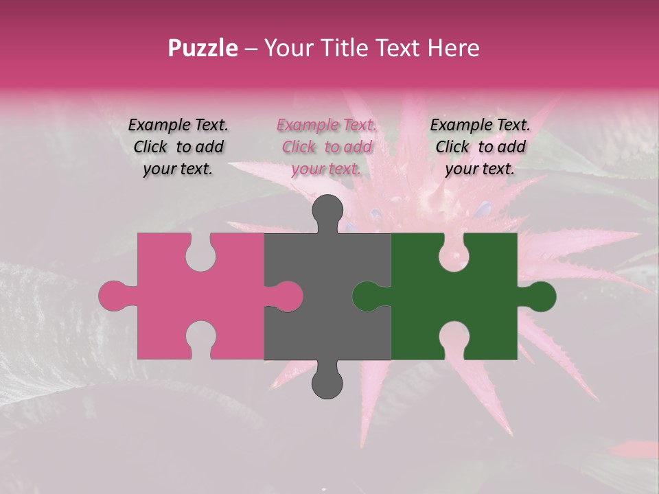 Pink Garden Plant PowerPoint Template