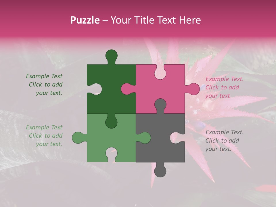 Pink Garden Plant PowerPoint Template