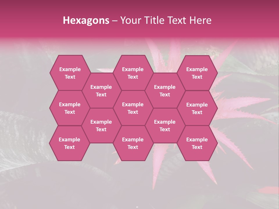 Pink Garden Plant PowerPoint Template