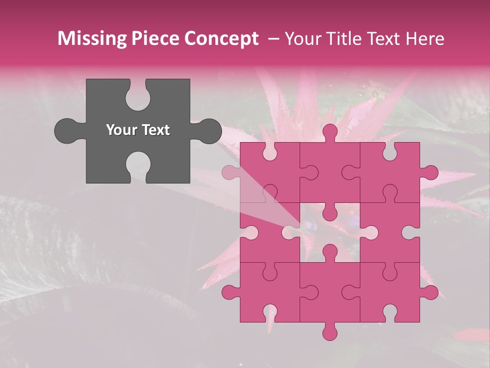 Pink Garden Plant PowerPoint Template