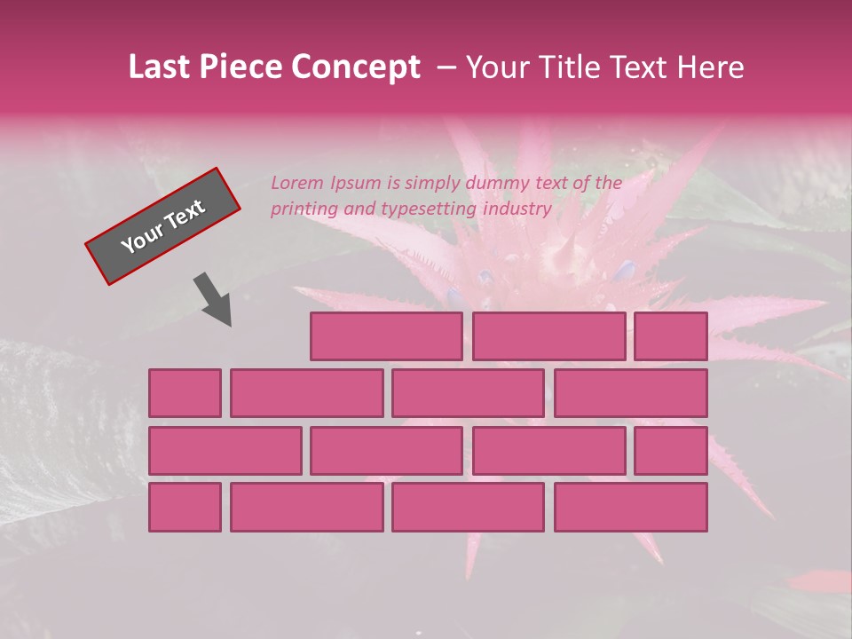 Pink Garden Plant PowerPoint Template