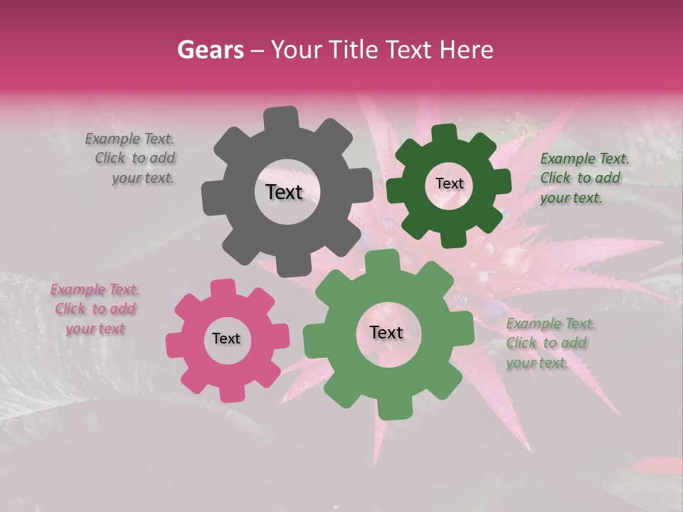 Pink Garden Plant PowerPoint Template