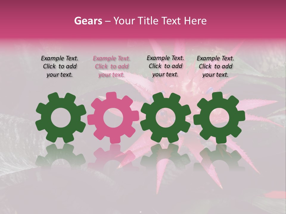 Pink Garden Plant PowerPoint Template