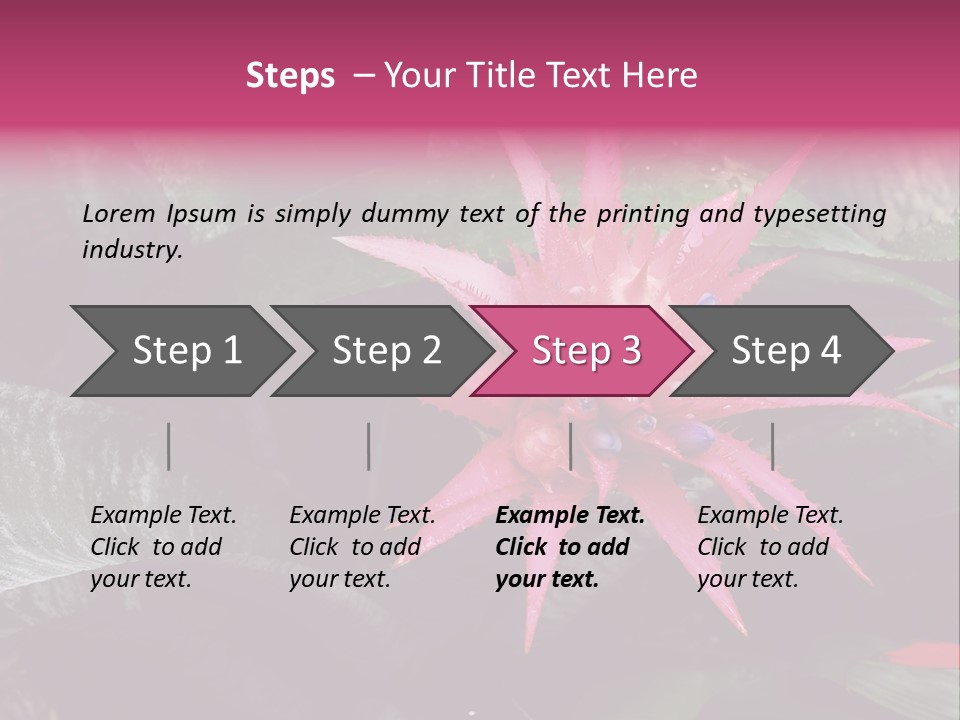 Pink Garden Plant PowerPoint Template