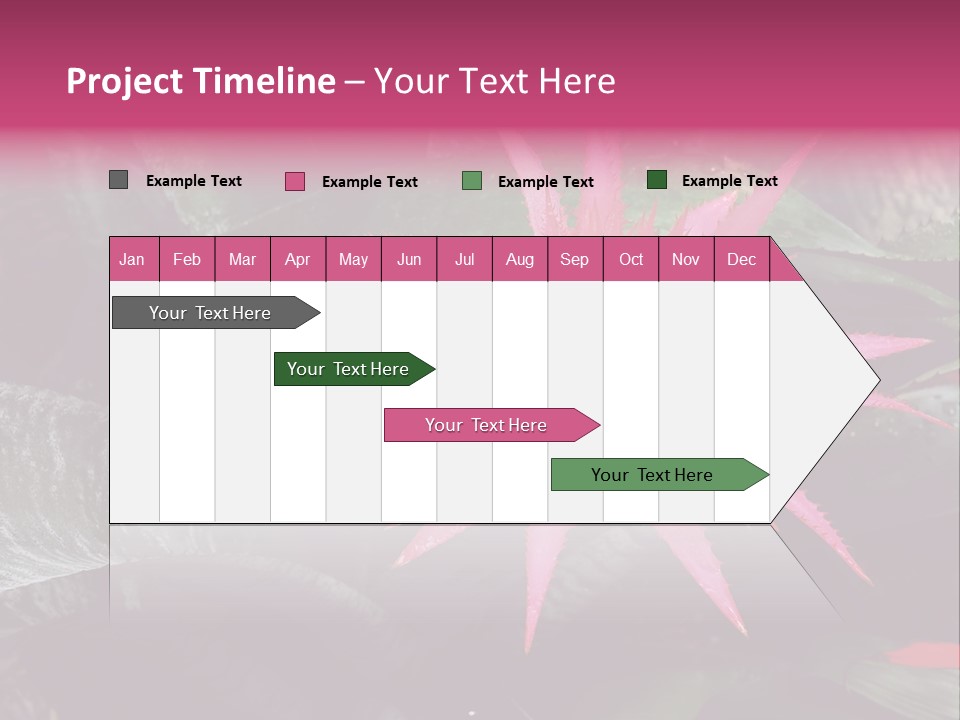 Pink Garden Plant PowerPoint Template