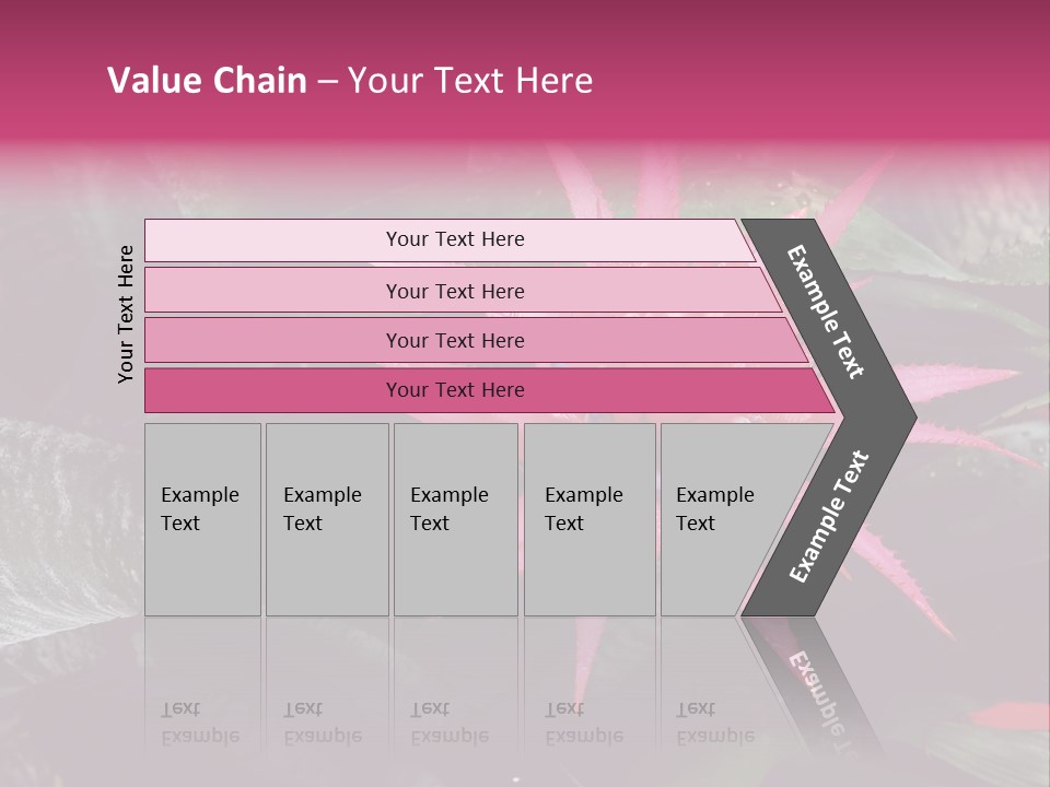 Pink Garden Plant PowerPoint Template