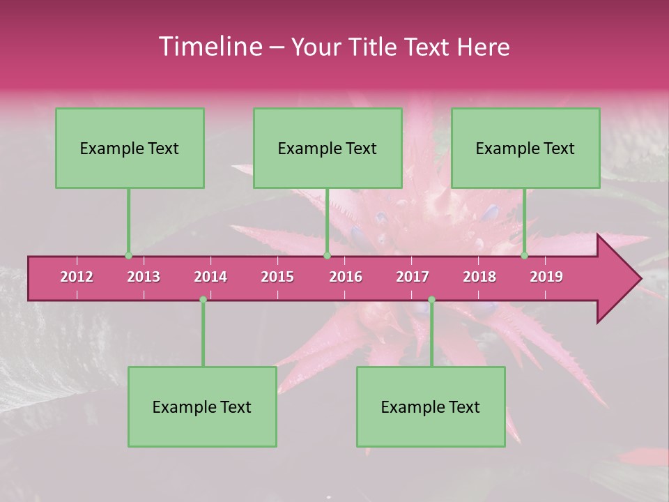 Pink Garden Plant PowerPoint Template