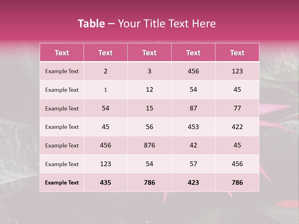 Pink Garden Plant PowerPoint Template