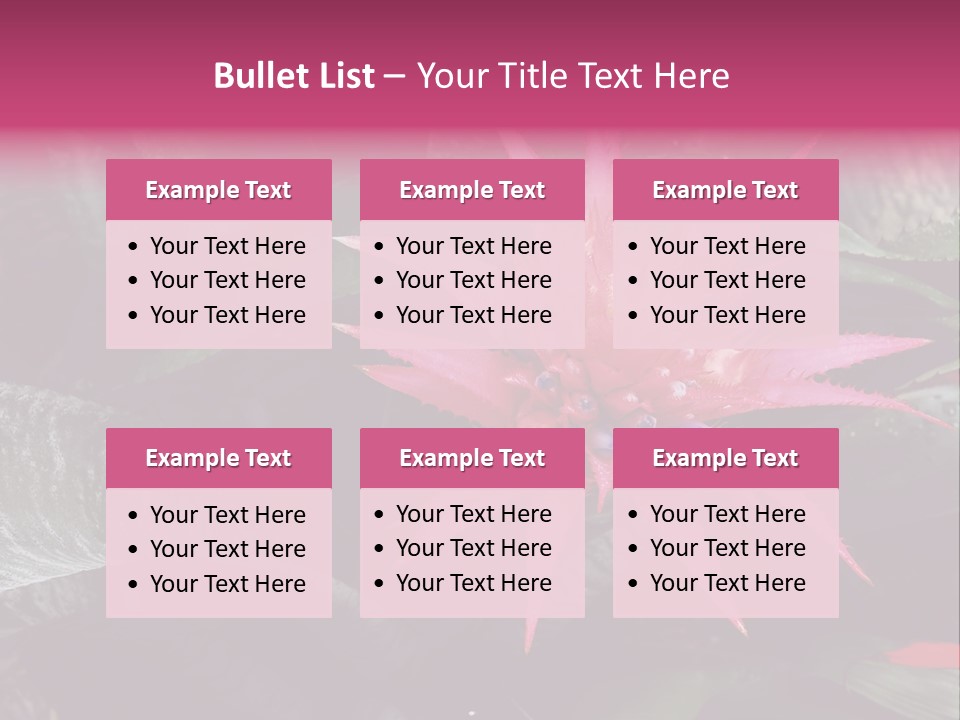 Pink Garden Plant PowerPoint Template