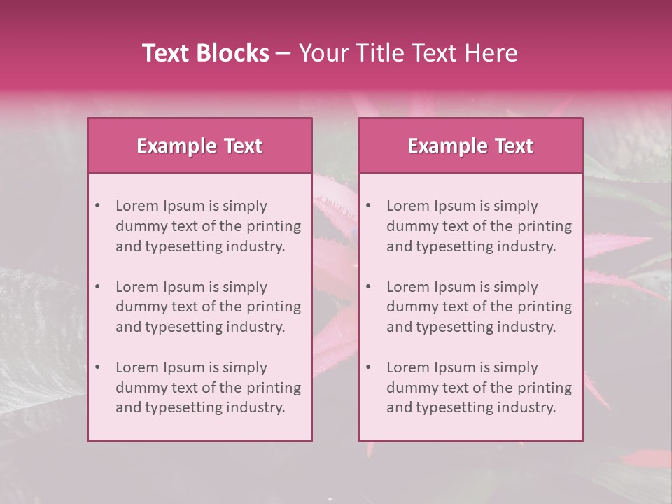 Pink Garden Plant PowerPoint Template