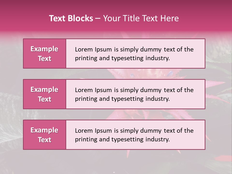 Pink Garden Plant PowerPoint Template