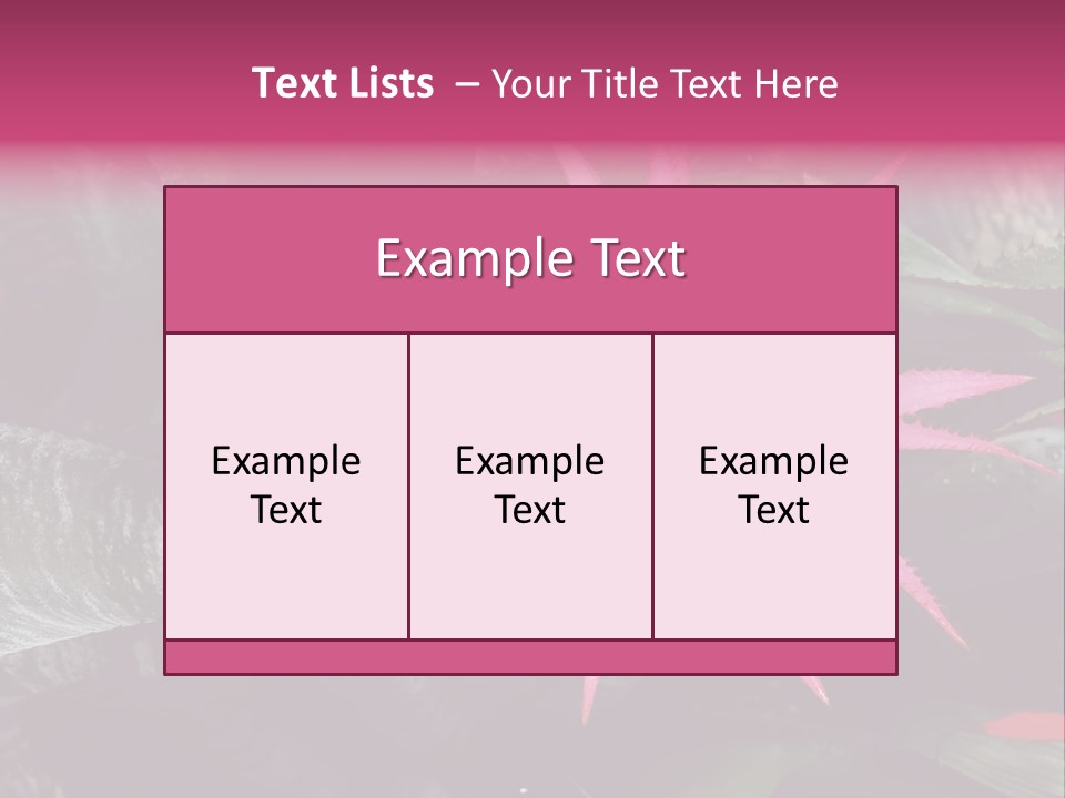 Pink Garden Plant PowerPoint Template