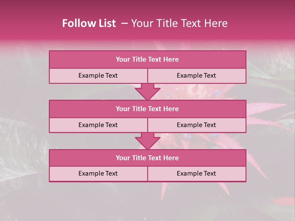 Pink Garden Plant PowerPoint Template