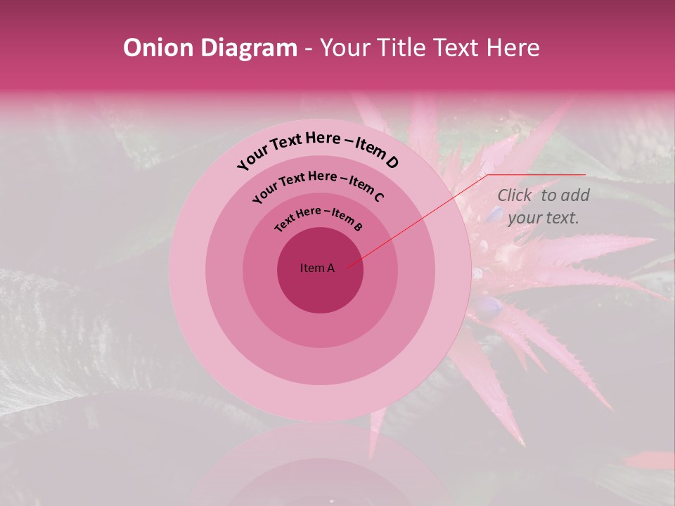 Pink Garden Plant PowerPoint Template